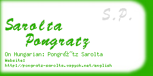 sarolta pongratz business card